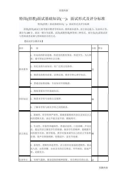 2015年特岗教师面试技巧与流程(必看内容)