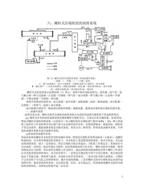 六、螺杆式压缩机组的润滑系统资料