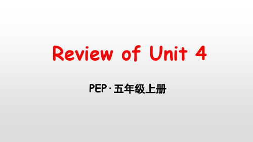 人教PEP版五年级上册英语Unit 4  What can you do-Review of Unit 4课件