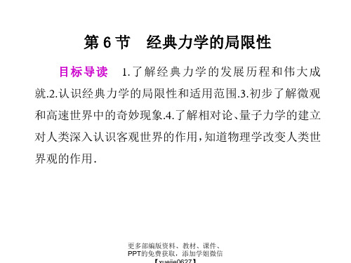 高中物理必2课件：6.6  经典力学的局限性