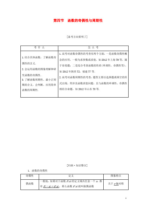 高考数学一轮复习 2.4函数的奇偶性与周期性讲解与练习 理 新人教A版