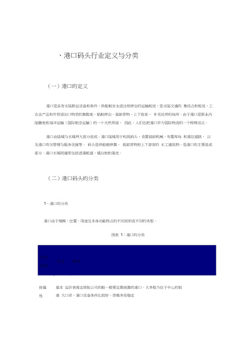 2019年中国港口码头行业现状及其前景预测分析共10页