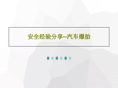 安全经验分享--汽车爆胎共20页文档