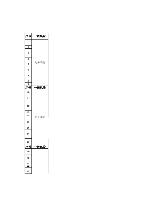 财务管理风险清单