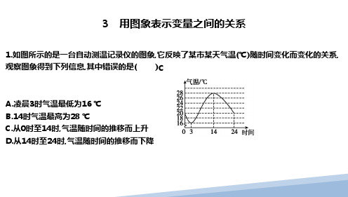 用图象表示变量之间的关系