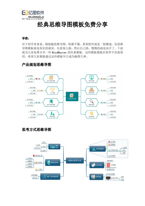 经典思维导图模板免费分享