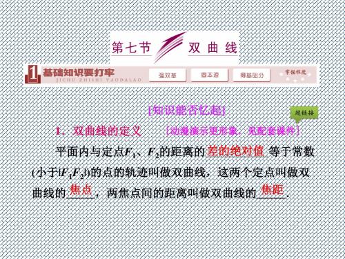 2014届高三数学一轮复习专讲专练课件8.7双曲线