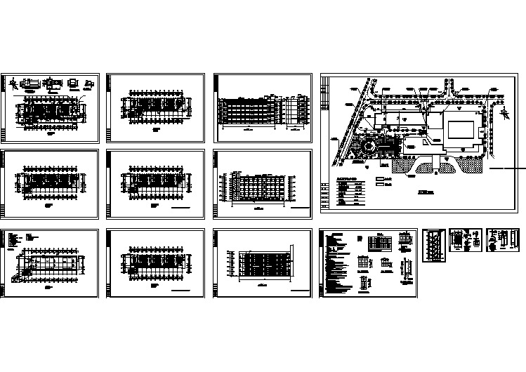 大学教学楼建筑全套设计施工方案图纸