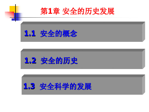 安全工程导论 第1节 安全的历史发展