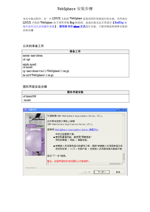 Linux下WebSphere安装步骤