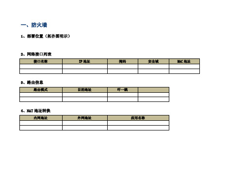 设备安装调研表