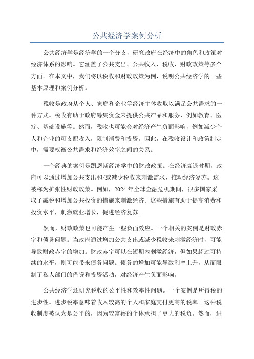 公共经济学案例分析