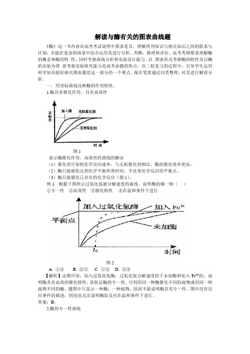 解读与酶有关的图表曲线题