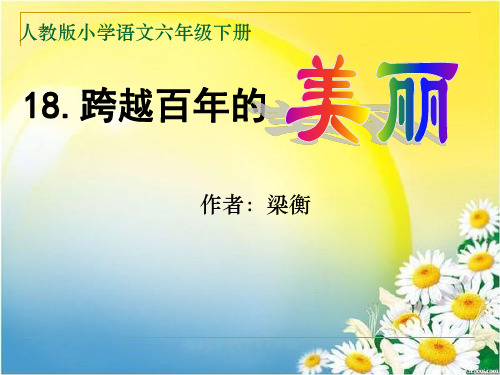 公开课《跨越百年的美丽》教学课件(1)