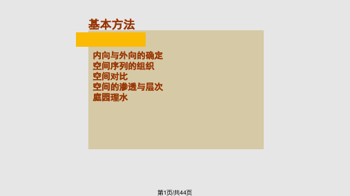 中国古典园林基本设计方法PPT课件