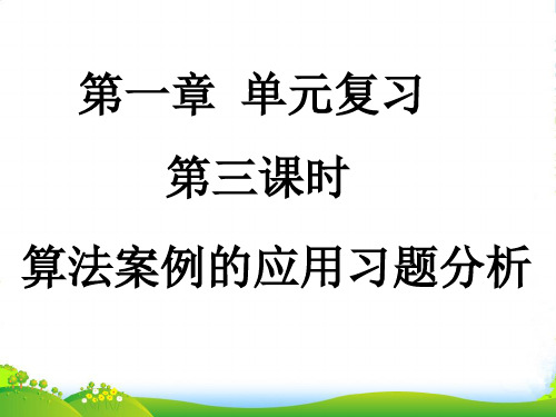 湖南师大 高中数学 13算法案例的应用习题分析课件 新人教A必修3