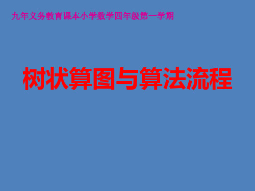 四年级上册数学整数的四则运算(工作效率工作时间工作量-树状算图与算法流程)沪教版