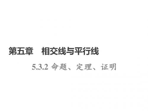 人教版七年级数学下册课件-5.3.2 命题、定理、证明 (共16张PPT)