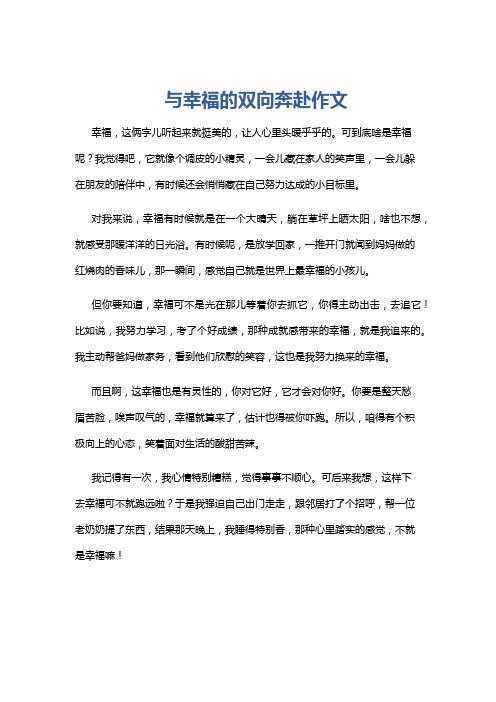 与幸福的双向奔赴作文