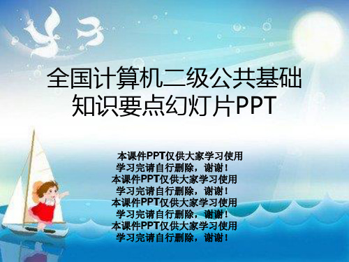 全国计算机二级公共基础知识要点幻灯片PPT