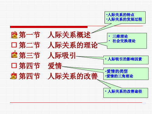 社会心理学第八章_人际关系