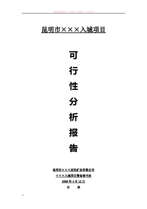 入城项目可行性分析报告13212862