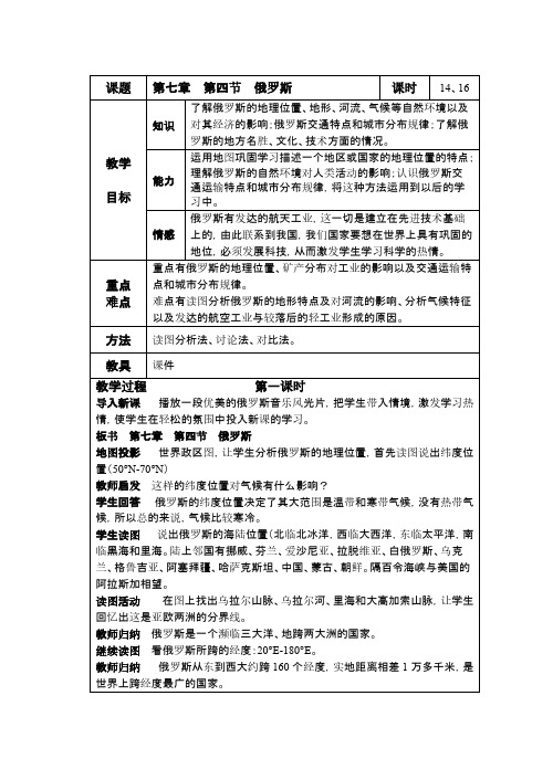 【VIP专享】第七章第四节俄罗斯