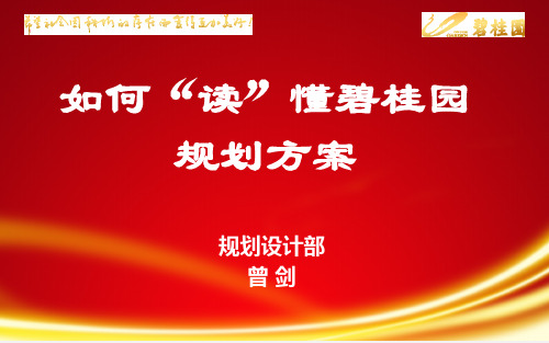 规划-曾剑 《如何读懂碧桂园规划方案》