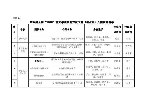 全国TRIZ杯大学生创新方法大赛创业组-哈尔滨工程大学