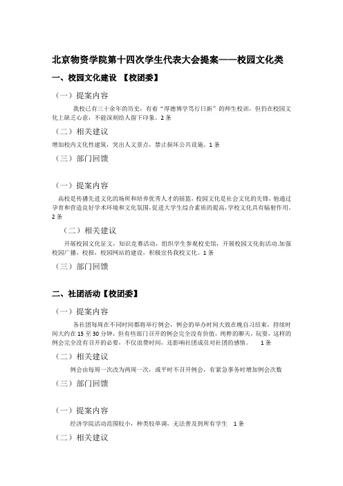 学代会提案——校园文化类