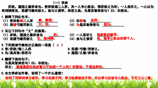 部编版六年级语文下册课内阅读训练PPT