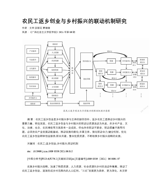 农民工返乡创业与乡村振兴的联动机制研究