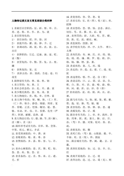 文言文常见词语分类列举