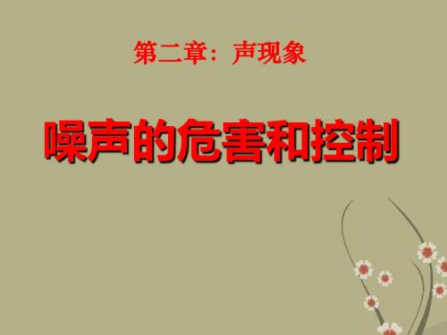 《噪声的危害和控制》声现象PPT课件2