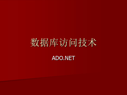 数据库访问技术(ADO_NET)..