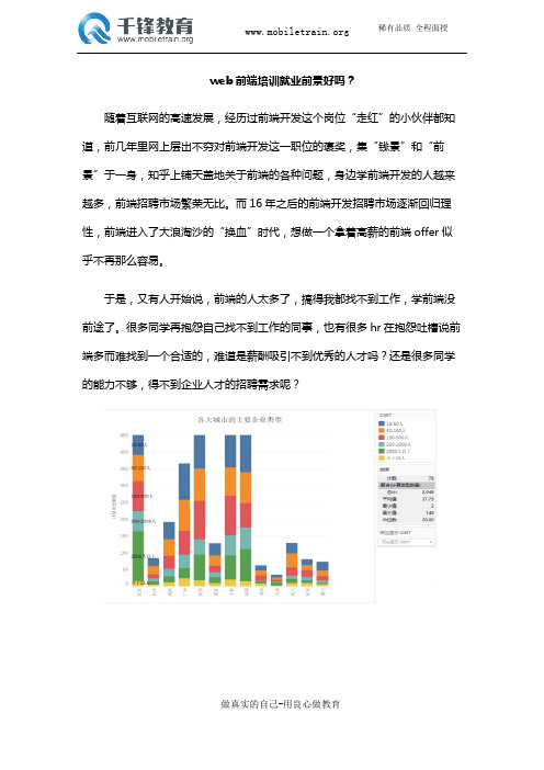 web前端培训就业前景好吗