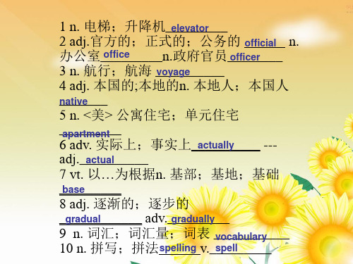 新课标人教版必修一Book1 Unit2 Vocabulary-1