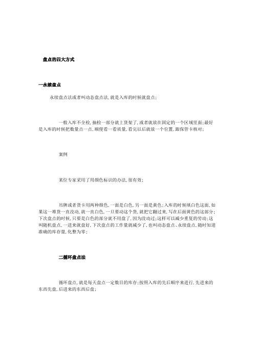 仓库盘点的四大方式仓库盘点的八个注意事项