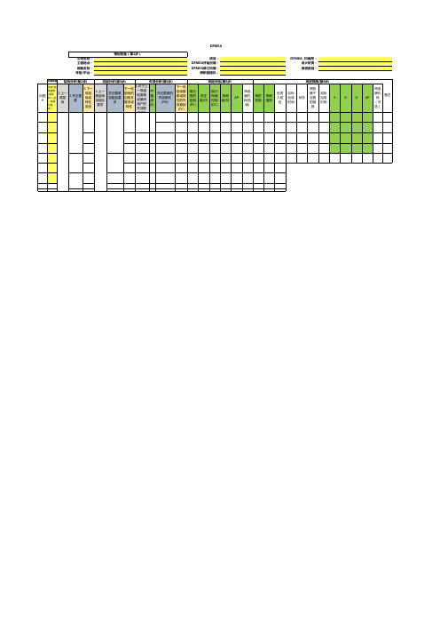 第五版DFMEA、PFMEA表格