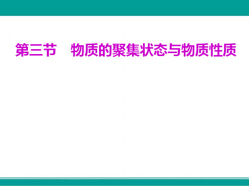 高中一轮复习化学课件第十一章第三节物质的聚集状态与物质性质(81张)