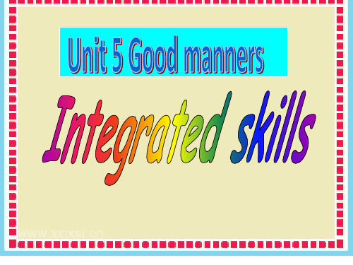 牛津译林英语八年级下册Unit5 Integrated skills(共25张PPT)