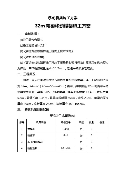 移动模架施工方案