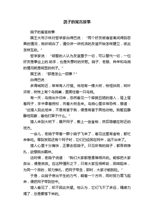 鸽子的寓言故事