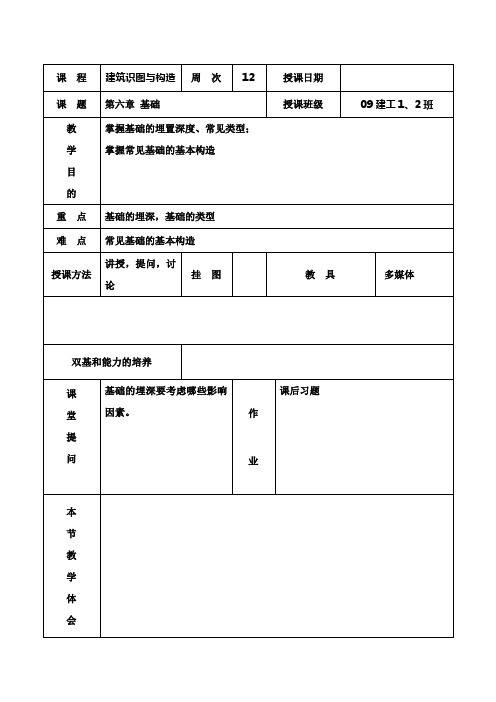 建筑工程技术《第6章 基础》