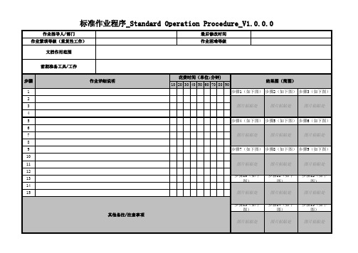 高端_专业_SOP标准作业指导书 模板