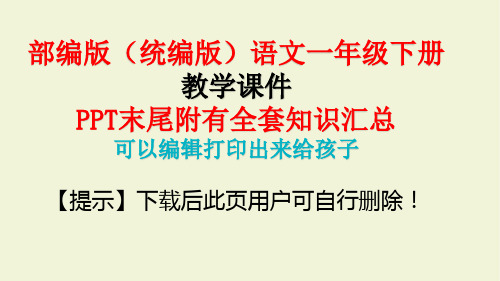 部编版一年级语文下语文园地八课件PPT含知识点