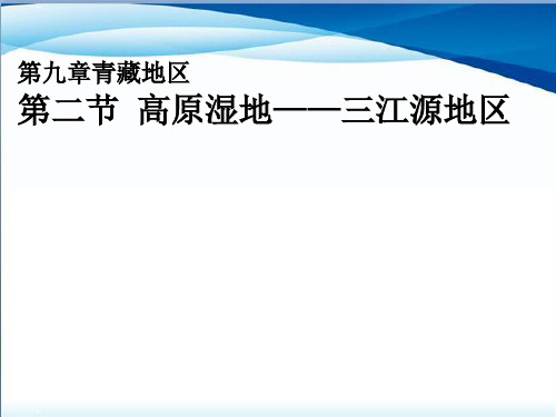 人教版八年级地理下册第九章青藏地区第二节高原湿地——三江源地区ppt课件 18