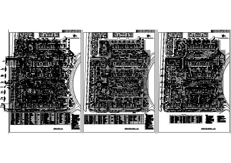 某住宅小区平面绿化cad施工图纸