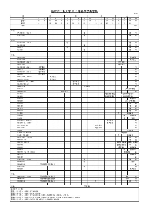 哈尔滨工业大学2018年春季学期学历