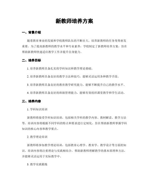 新教师培养方案